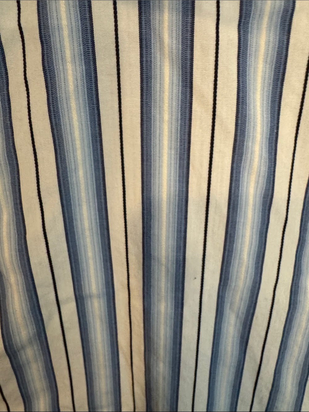 Banana Republic Men’s Blue and White Vertical Stripe Dress Shirt - Picture 3 of 7